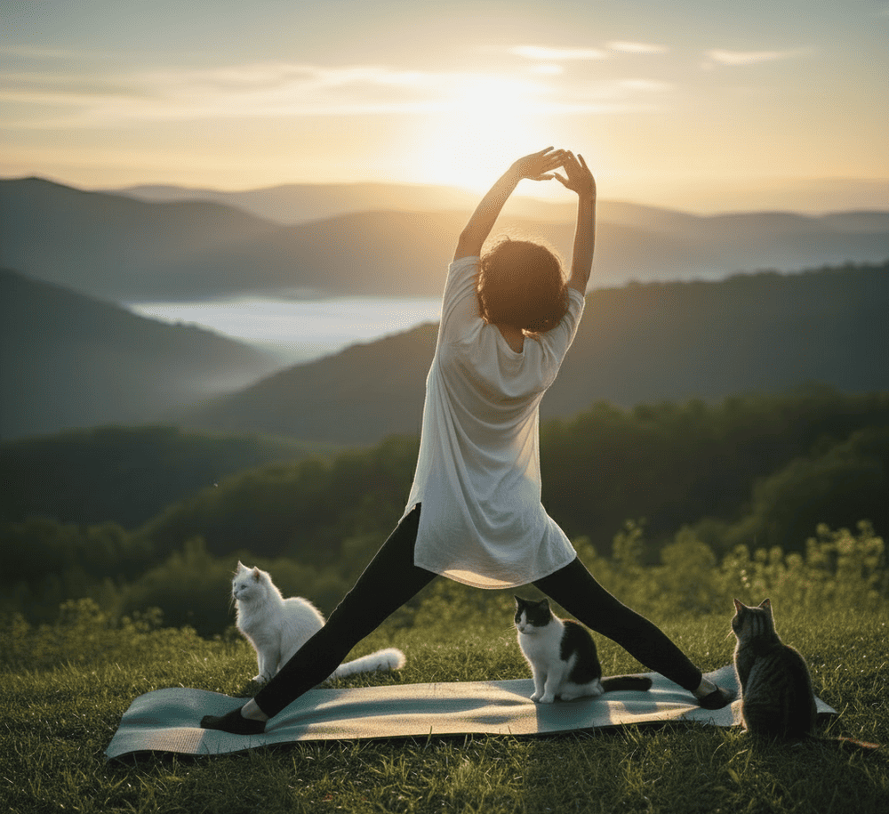 Viver-com-proposito-amanhecer-exercicios-natureza-gatos-alongamento-pilates